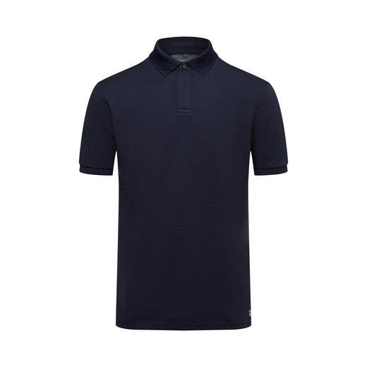 Drykorn Męska koszulka polo - Santos Mężczyźni Bawełna granatowy jednolity ze sklepu vangraaf w kategorii T-shirty męskie - zdjęcie 178936737