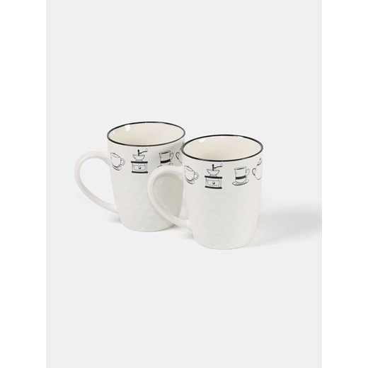 Sinsay - Kubki 2 pack - biały Sinsay One Size Sinsay