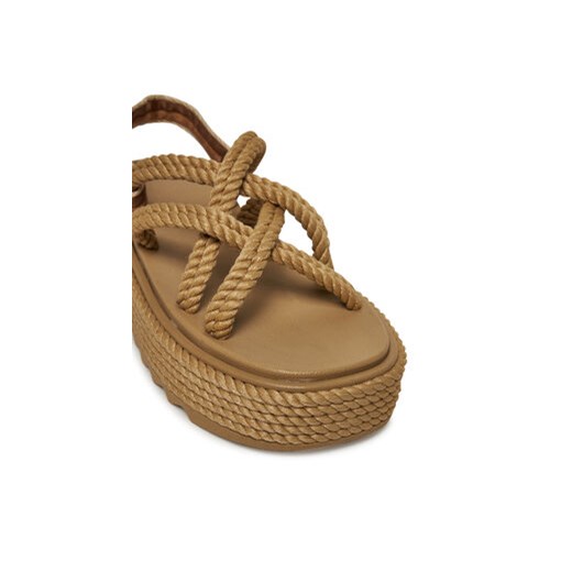 Espadryle damskie Bohonomad brązowe na platformie 