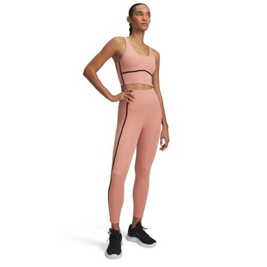 Damskie legginsy treningowe Under Armour Meridian Piped Ankle Leg - różowe ze sklepu Sportstylestory.com w kategorii Spodnie damskie - zdjęcie 178945349