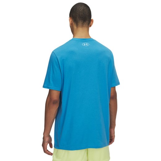 Męski t-shirt z nadrukiem Under Armour UA Gl Foundation Update SS - niebieski ze sklepu Sportstylestory.com w kategorii T-shirty męskie - zdjęcie 178945395