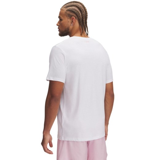 Męski t-shirt z nadrukiem Under Armour UA Gl Foundation Update SS - biały ze sklepu Sportstylestory.com w kategorii T-shirty męskie - zdjęcie 178945398