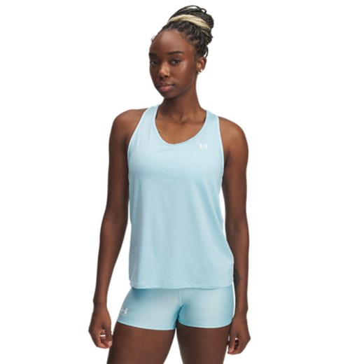 Damski top treningowy Under Armour Tech Knockout Tank - niebieski ze sklepu Sportstylestory.com w kategorii Bluzki damskie - zdjęcie 178945425