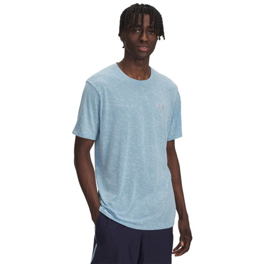 Męska koszulka do biegania Under Armour UA Launch Camo Shortsleeve - niebieska ze sklepu Sportstylestory.com w kategorii T-shirty męskie - zdjęcie 178945466