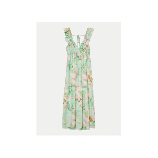 Sukienka Vero Moda maxi wielokolorowa w stylu boho w kwiaty w serek 