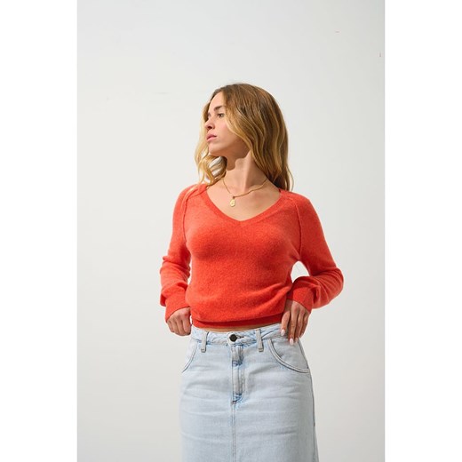 AUTHENTIC CASHMERE Kaszmirowy sweter &quot;Giusalet&quot; w kolorze pomarańczowym ze sklepu Limango Polska w kategorii Swetry damskie - zdjęcie 178947757