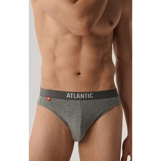 Atlantic 3-pack slipy męskie sport 3MP-094-CZA/SZM/SZMC, Kolor szaro-czarny, Rozmiar S, ATLANTIC ze sklepu Intymna w kategorii Majtki męskie - zdjęcie 178948398
