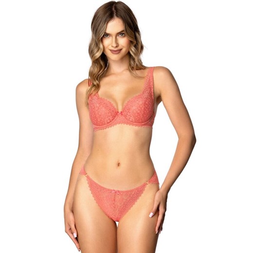 Biustonosz usztywniany koralowy Gravity M-4050/22, Kolor koralowy, Rozmiar 65C, Mat ze sklepu Intymna w kategorii Biustonosze - zdjęcie 178948597