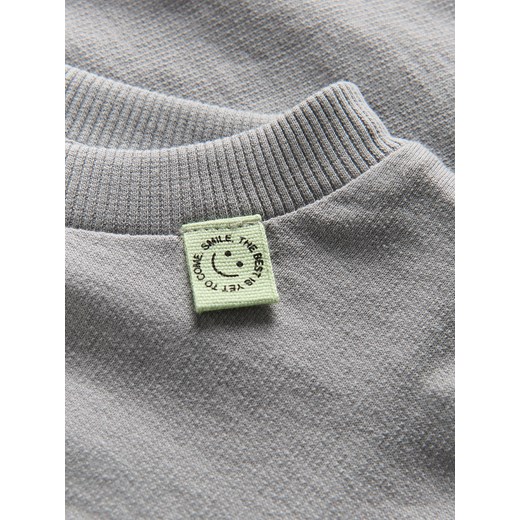Reserved - Bawełniany longsleeve - ciemnoszary Reserved 110 (4-5 lat) Reserved