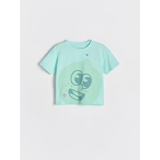 Reserved - T-shirt z nadrukiem - niebieski ze sklepu Reserved w kategorii T-shirty chłopięce - zdjęcie 178950018