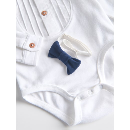 Reserved - Eleganckie body z muchą - biały Reserved 80 (9-12 m.) Reserved