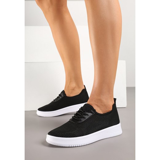 Buty sportowe damskie Renee sneakersy wiązane czarne