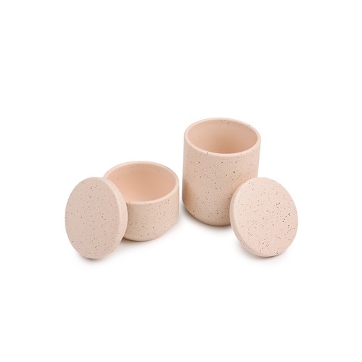 Sinsay - Ceramiczne pojemniki do przechowywania 2 pack - różowy Sinsay One Size Sinsay