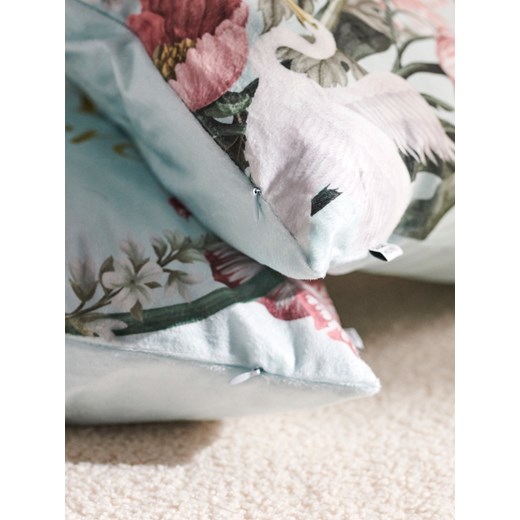 Sinsay - Poszewka na poduszkę z kwiatowym wzorem - niebieski Sinsay One Size Sinsay