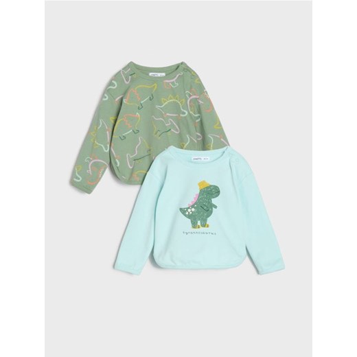 Sinsay - Bluzy 2 pack - ciemny turkus ze sklepu Sinsay w kategorii Odzież dla niemowląt - zdjęcie 178954529