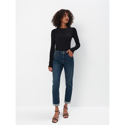 Mohito - Jeansy boyfriend - granatowy ze sklepu Mohito w kategorii Jeansy damskie - zdjęcie 178955069
