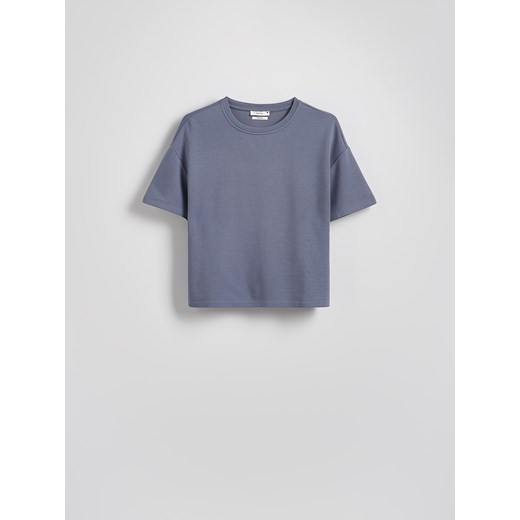 Reserved - T-shirt regular z modalem - jasnoniebieski Reserved XS Reserved