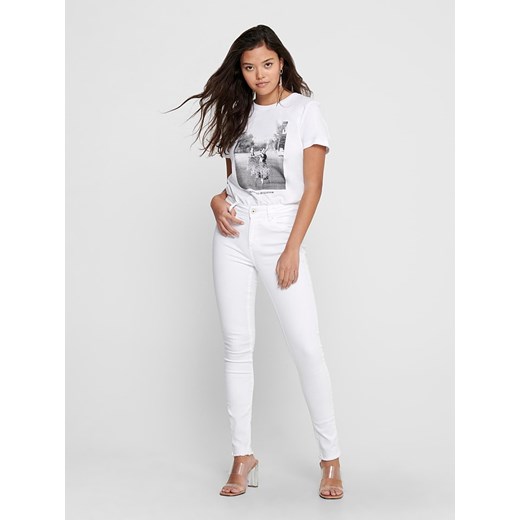 ONLY Dżinsy &quot;Blush&quot; - Skinny fit - w kolorze białym ze sklepu Limango Polska w kategorii Jeansy damskie - zdjęcie 178955815