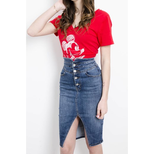SPÓDNICA JEANSOWA MIDI Z GUZIKAMI ze sklepu olika.com.pl w kategorii Spódnice - zdjęcie 178958175