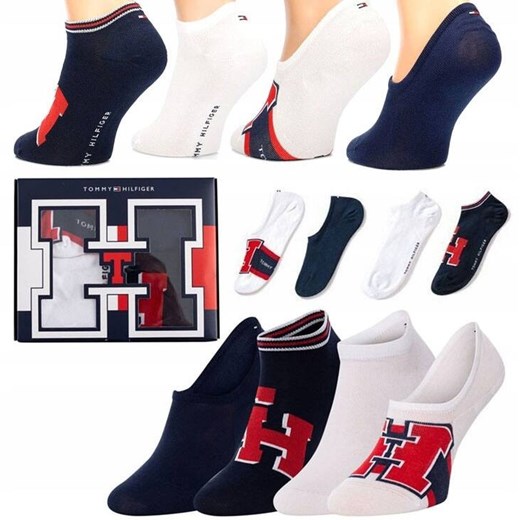 ZESTAW 4 PAR SKARPET DAMSKICH TOMMY HILFIGER SKA90 ze sklepu olika.com.pl w kategorii Skarpetki damskie - zdjęcie 178959435