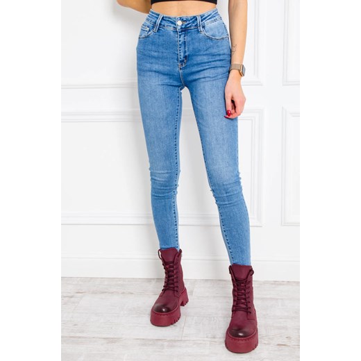 SPODNIE JEANSOWE SKINNY PRZYLEGAJĄCE PUSH UP ze sklepu olika.com.pl w kategorii Jeansy damskie - zdjęcie 178961725