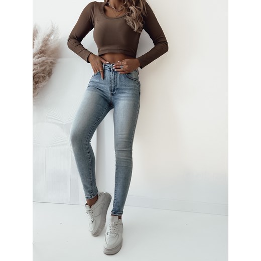 JASNO NIEBIESKIE SPODNIE JEANSOWE Z WYSOKIM STANEM Olika M olika.com.pl