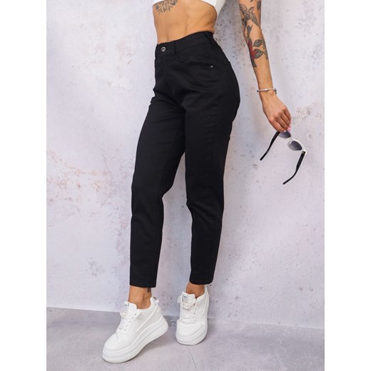 CZARNE MATERIAŁOWE SPODNIE- MOM FIT ze sklepu olika.com.pl w kategorii Spodnie damskie - zdjęcie 178964157