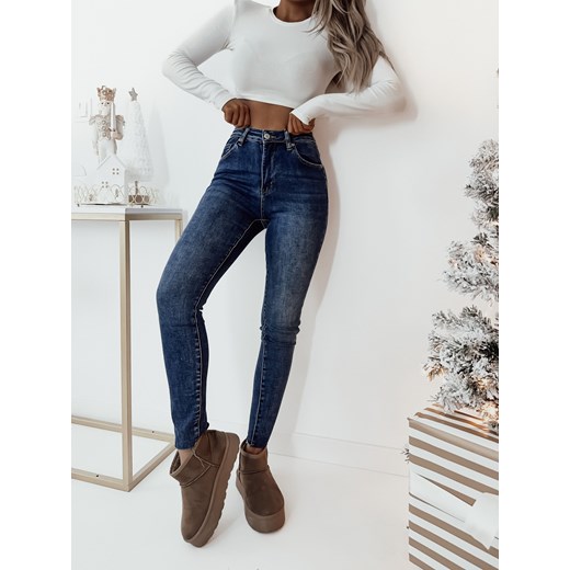 SPODNIE JEANSOWE SKINNY Z PRZETARCIAMI ze sklepu olika.com.pl w kategorii Jeansy damskie - zdjęcie 178965159
