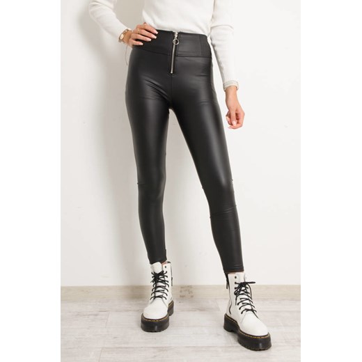 LEGGINSY IMITACJA SKÓRY Z ZAMKIEM ze sklepu olika.com.pl w kategorii Spodnie damskie - zdjęcie 178966289