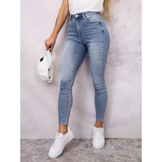 SPODNIE  JEANSOWE Z WYSOKIM STANEM - JASNY JEANS ze sklepu olika.com.pl w kategorii Jeansy damskie - zdjęcie 178968107