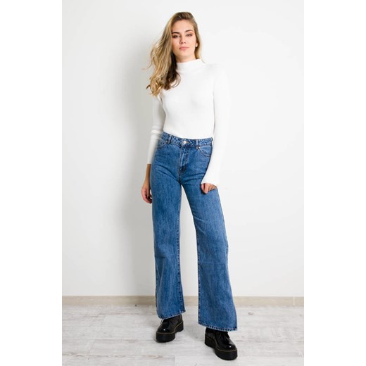 SPODNIE JEANSOWE TYPU WIDE LEG Z WYSOKIM STANEM Olika XS okazja olika.com.pl