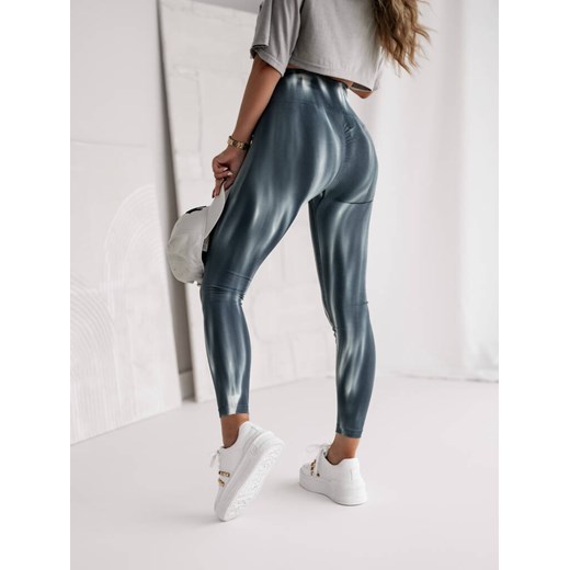 WZORZYSTE LEGGINSY MODELUJĄCE- CZARNE ze sklepu olika.com.pl w kategorii Spodnie damskie - zdjęcie 178968939