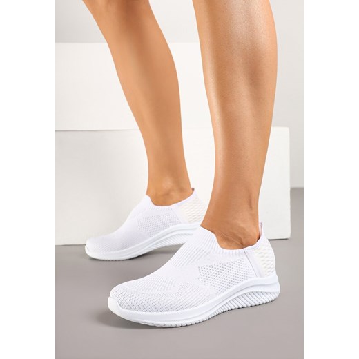 Białe Buty Sportowe Sneakersy z Elastyczną Cholewką Eravianna 37 okazja born2be.pl