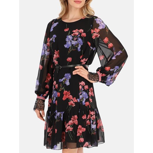 Zwiewna sukienka midi w kwiaty Potis & Verso Iris ze sklepu Eye For Fashion w kategorii Sukienki - zdjęcie 178970846