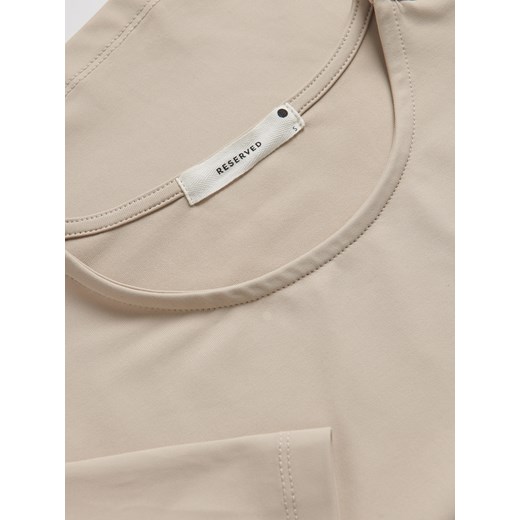 Reserved - Krótki t-shirt - beżowy Reserved M Reserved