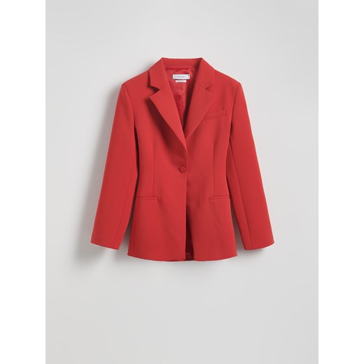 Reserved - Taliowana marynarka z wiskozą - czerwony Reserved S Reserved