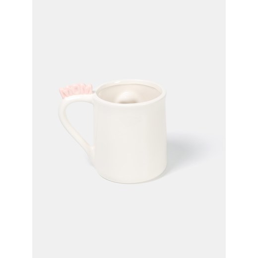 Sinsay - Ceramiczny kubek z sercem 3d - biały Sinsay One Size Sinsay