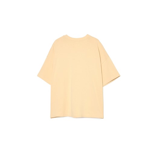 Cropp - Żółta koszulka oversize - kremowy Cropp S Cropp