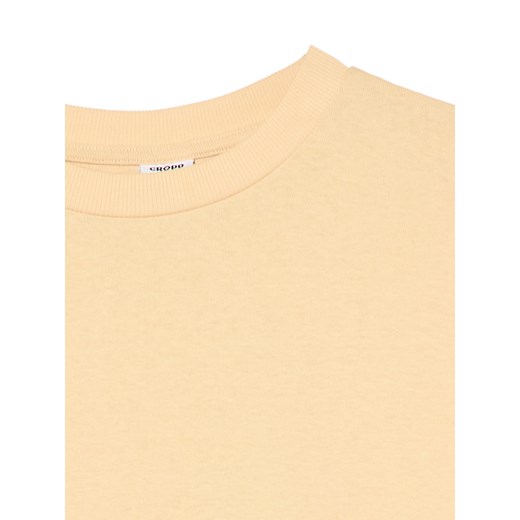 Cropp - Żółta koszulka oversize - kremowy Cropp M Cropp