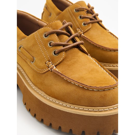 Cropp - Loafersy z imitacji zamszu - żółty Cropp 39 Cropp
