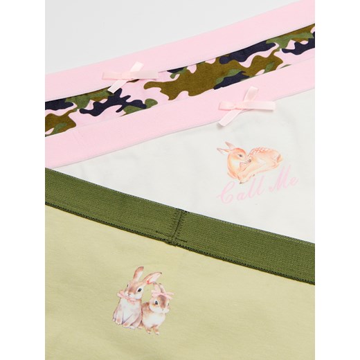 Cropp - 3 pack majtek hipster - wielobarwny Cropp XL Cropp