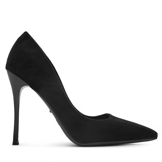 Czółenka DeeZee czarne eleganckie bez zapięcia na szpilce 