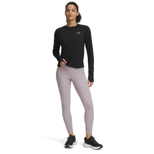Damskie legginsy do biegania Under Armour UA Launch Elite Prt AnkTight - beżowe ze sklepu Sportstylestory.com w kategorii Spodnie damskie - zdjęcie 178981178
