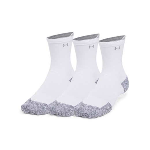 Skarpetki do biegania uniseks (3-pack) Under Armour UA AD Run Cushion 3pk Crew - białe ze sklepu Sportstylestory.com w kategorii Skarpetki damskie - zdjęcie 178981199