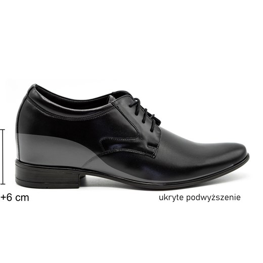 Olivier Buty męskie wizytywe P11 podwyższające czarne ze sklepu ButyModne.pl w kategorii Buty eleganckie męskie - zdjęcie 178982947