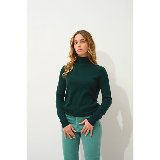 AUTHENTIC CASHMERE Kaszmirowy sweter &quot;Eileen&quot; w kolorze ciemnozielonym ze sklepu Limango Polska w kategorii Swetry damskie - zdjęcie 178983727