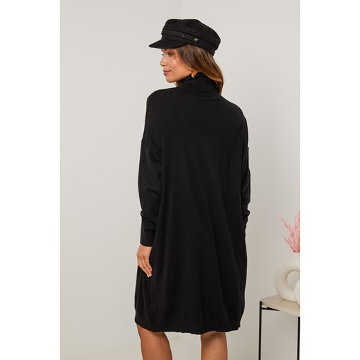 Sukienka Soft Cashmere z poliamidu luźna mini na spacer