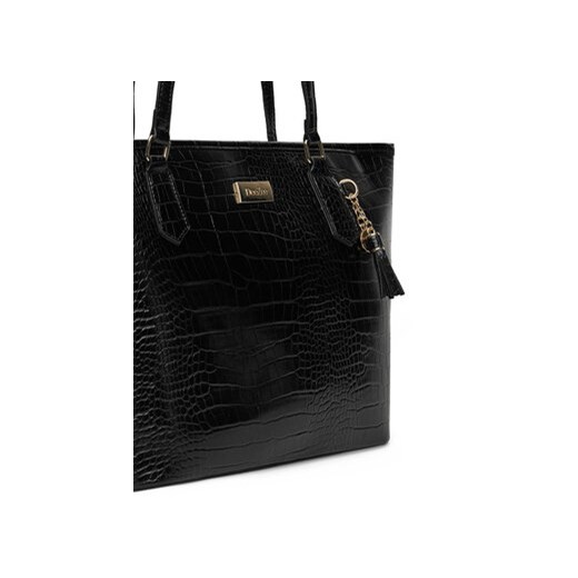 Shopper bag czarna DeeZee duża matowa na ramię 