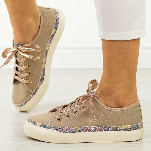 Khaki trampki damskie Lee Cooper 3643 ze sklepu suzana.pl w kategorii Trampki damskie - zdjęcie 178988307