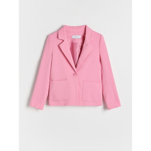 Reserved - Marynarka z wiskozą - różowy Reserved 152 (11 lat) Reserved